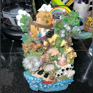 Classical Treasures Noah's Ark Tabletop Water Fountain/Music Box Works & Sings